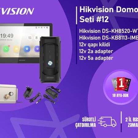 Hikvision DS-KH8520-WTE1 + DS-KB8113-IME1 — 10 IP domofon dəsti #12 – Bakı – ucuztap.az