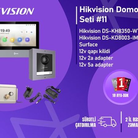Hikvision DS-KH8350-WTE1 + DS-KD8003-IME1 Surface — Premium IP domofon dəsti #11 – Bakı – ucuztap.az