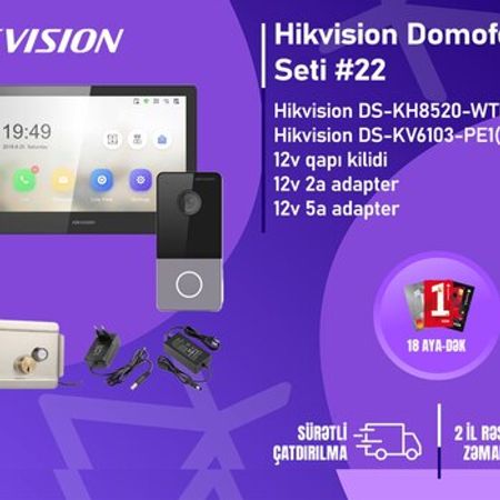 Domofon dəsti 22Hikvision DS-KH8520 + DS-KV6103 – Bakı – ucuztap.az