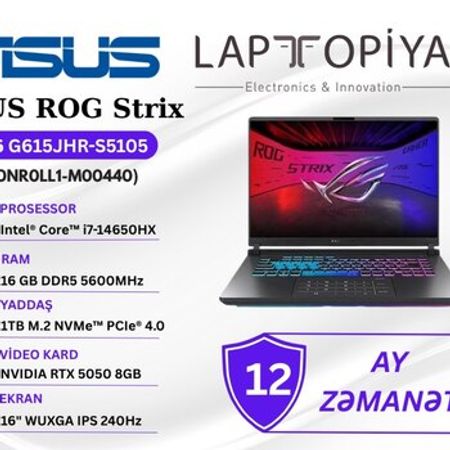 ASUS ROG Strix G16 G615JHR-DS74 90NR0LL1-M000R0 – Bakı – ucuztap.az