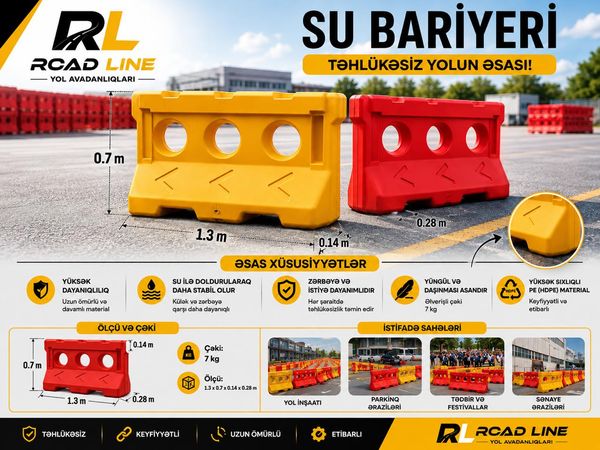 Plastik Bariyer(Su Bariyeri) – Bakı – ucuztap.az