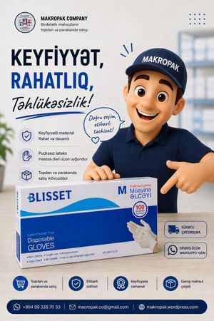 Tibbi pudrasız lateks əlcəklər – Bakı – ucuztap.az