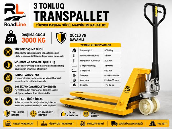 3 Tonluq Transpalet – Bakı – ucuztap.az