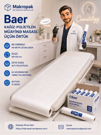 Müayinə masası üçün kağız-polietilen örtük – Bakı – ucuztap.az