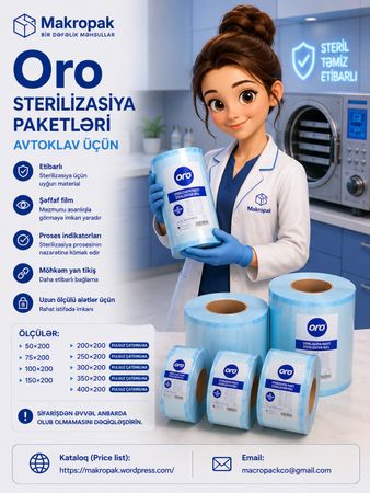Sterilizasiya paketi (avtoklav kağızı) – Avadanlıqların quraşdırılması – ucuztap.az