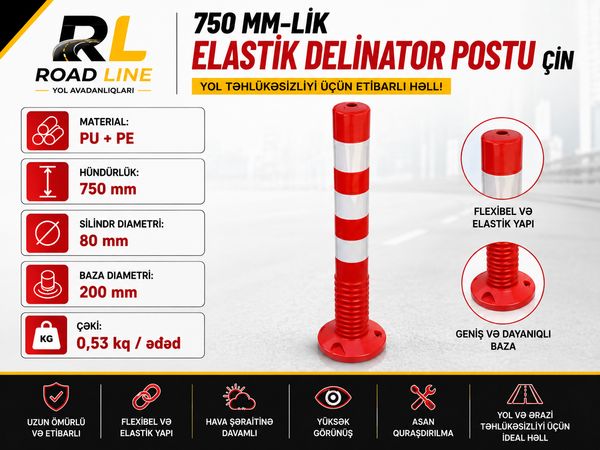 75 Sm-lik Elastik Delinator Postu – Bakı – ucuztap.az