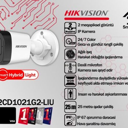 Hikvision 2MP IP kamerası DS-2CD1021G2-LIU – Bakı – ucuztap.az