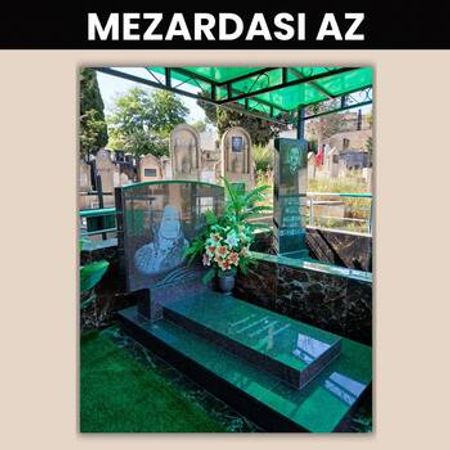 Qırmızı qranitdən tinləri oval qəbir daşı – Bakı – ucuztap.az