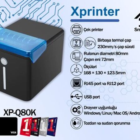 Xprinter qəbz printeri XP-Q80K – Bakı – ucuztap.az