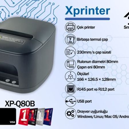 Xprinter qəbz printeri XP-Q80B – Bakı – ucuztap.az