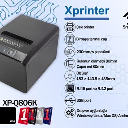 Xprinter qəbz printeri XP-Q806K – Bakı – ucuztap.az