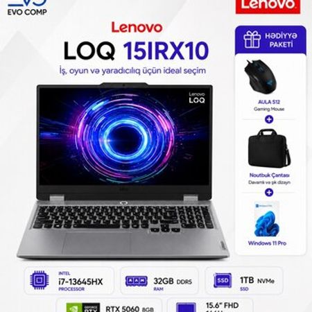 Noutbuk Lenovo LOQ 15IRX10 83JE018BRK – Bakı – ucuztap.az