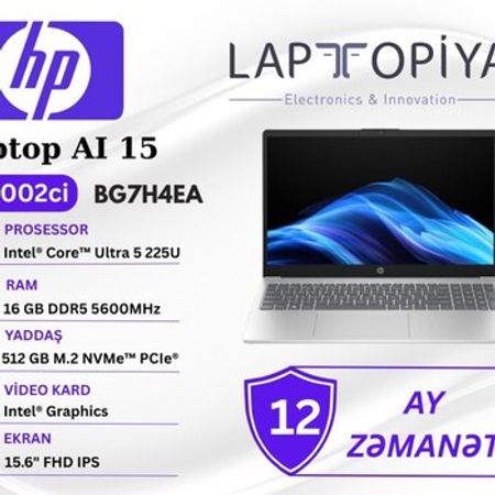 Noutbuk HP Laptop 15-fd2002ci BG7H4EA – Bakı – ucuztap.az