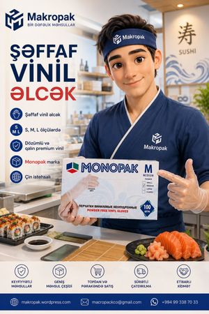 Şəffaf vinil əlcək – Bakı – ucuztap.az