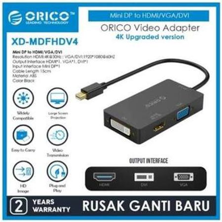 Conventor ORICO-XD-MDFHDV4-BK-BP Mini DisplayPort to HDMI – Kompüter aksesuarları – ucuztap.az