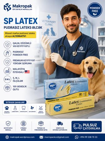 Pudrasız Lateks Əlcək - SP – Bakı – ucuztap.az