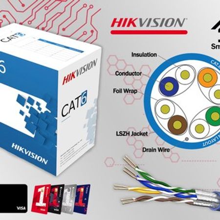 Hikvision LSZH 23AWG U/FTP Cat6A DS-1LN6APSL3/Blue – Şəbəkə avadanlıqları – ucuztap.az