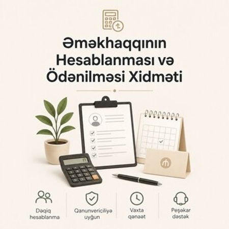 Əmək haqqının hesablanması və ödənilməsi xidməti – Bakı – ucuztap.az