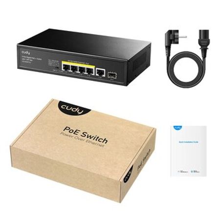 CUDY GS1005PTS1 5-PORT GIGABIT POE+ SWITCH WITH 1 gigabit SFP slot 120W – Bakı – ucuztap.az