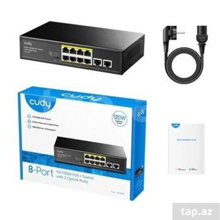 CUDY FS1006P 6-Port 10/100M PoE+ Switch 65W – Bakı – ucuztap.az