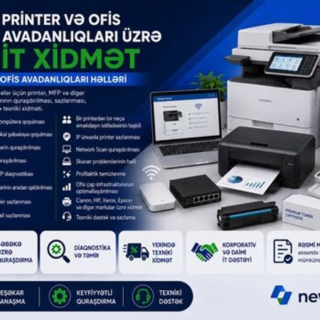 Printer və ofis avadanlıqları üzrə iT xidmət – Avadanlıqların quraşdırılması – ucuztap.az