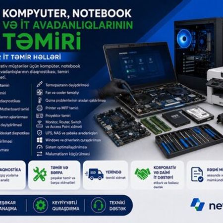 Kompüter, noutbuk və iT avadanlıqlarının təmiri – Texnika təmiri – ucuztap.az