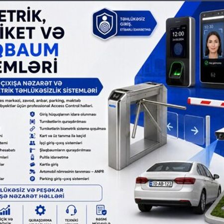 Biometrik, Turniket və Şlaqbaum Sistemləri – Avadanlıqların quraşdırılması – ucuztap.az