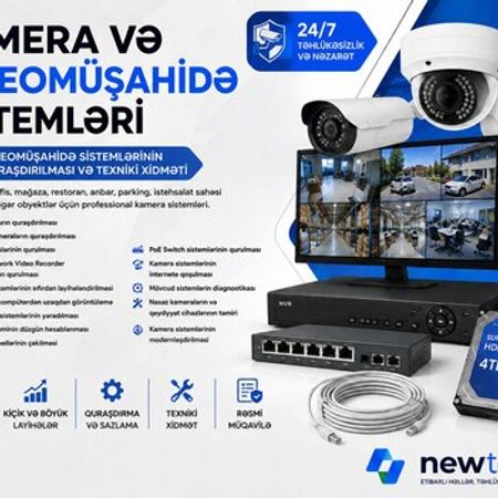 Kamera və Videomüşahidə Sistemləri – Avadanlıqların quraşdırılması – ucuztap.az