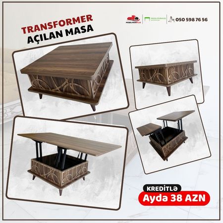 Transformer açılan masa Kreditlə – Bakı – ucuztap.az