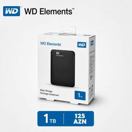 Xarici sərt disk 1TB WD Elements External HDD – Masaüstü kompüterlər – ucuztap.az
