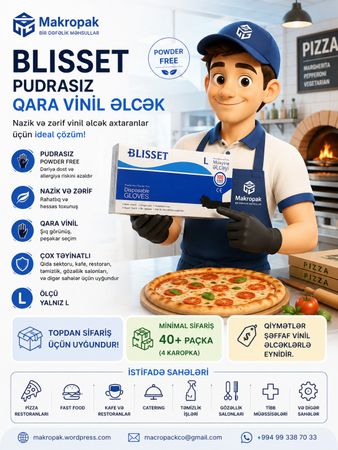 Qara Pudrasız Vinil əlcək – Bakı – ucuztap.az