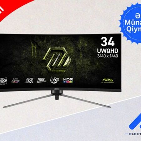 Monitor MSI MAG 345CQRF E20 3.5K 200Hz CURVED 1000R 34 – Bakı – ucuztap.az