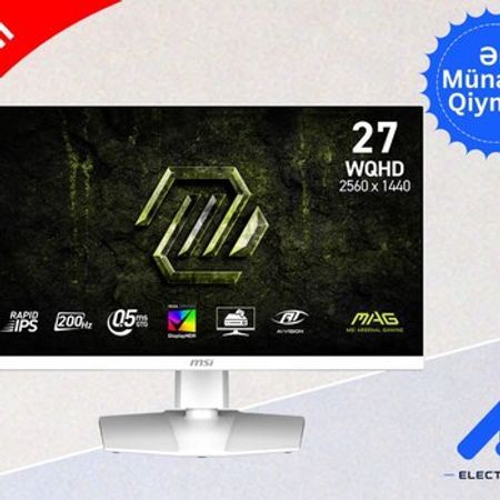 Monitor MSI MAG 274QRFW E20 2K 200Hz 27 WHITE – Bakı – ucuztap.az