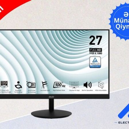 Monitor MSI PRO MP271A 27 100Hz (Speakers) – Bakı – ucuztap.az
