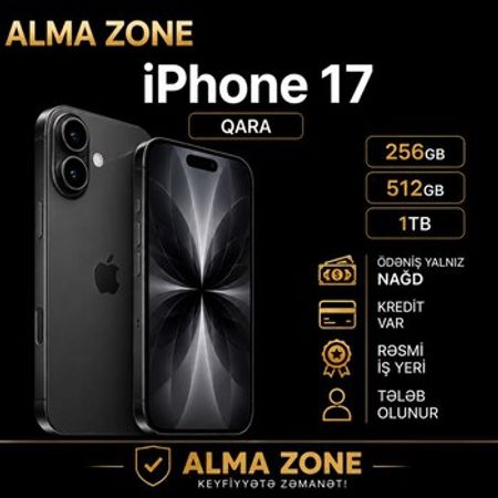 Apple iPhone 17 Black 256GB/8GB – Bakı – ucuztap.az