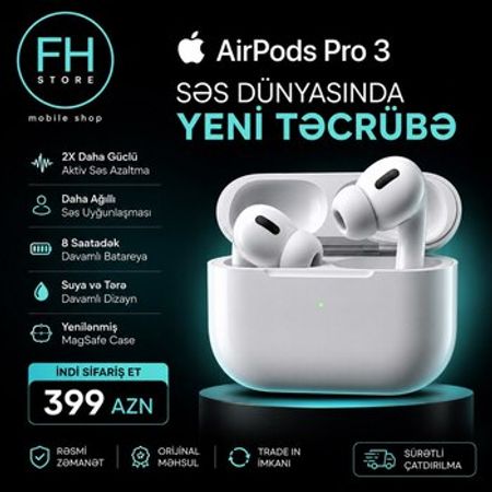 Airpods Pro 3 / 2026 – Audio və video – Bakı – ucuztap.az