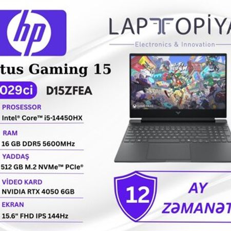 HP Victus Gaming 15-fa2029ci D15ZFEA – Noutbuklar və Netbuklar – ucuztap.az