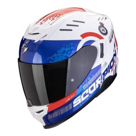 Motosiklet dəbilqəsi SCORPION EXO 520 EVO AIR TITAN White-Blue-Red – Bakı – ucuztap.az