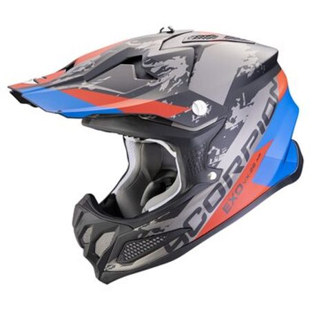Motosiklet dəbilqəsi SCORPION VX 22 AIR CX Matt Black-Blue-Red – Bakı – ucuztap.az
