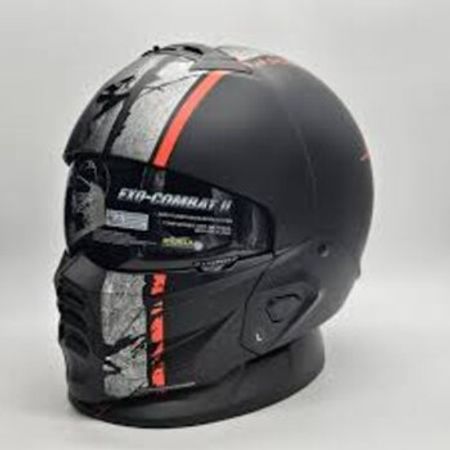 Motosiklet dəbilqəsi EXO COMBAT II LORD Matt Black-Red – Bakı – ucuztap.az