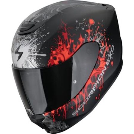 Motosiklet dəbilqəsi EXO 391 WOLF Matt Black-Silver-Red – Bakı – ucuztap.az