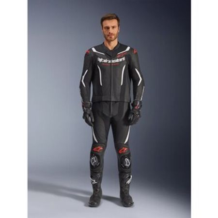 Motosiklet gödəkçəsi Alpinestars GP Force V2 iki hissəli dəri kombinezon – Qara/Ağ/Fluo qırmızı – 54 – Gey… – ucuztap.az