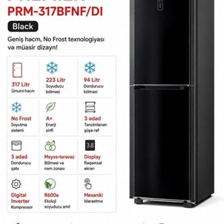 Soyuducu Premier PRM 317 BFNF/BG – Xırdalan – ucuztap.az