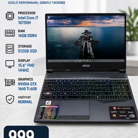 MSİ Leopard G65 i7 10750H – Noutbuklar və Netbuklar – ucuztap.az
