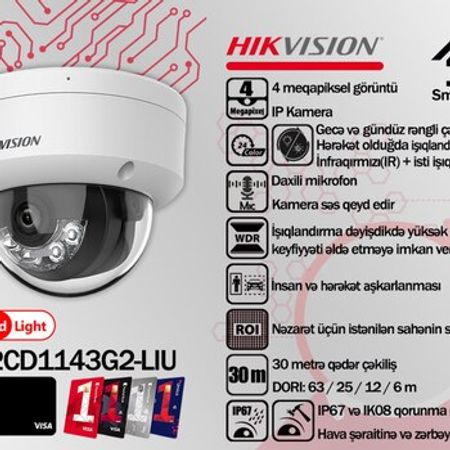 Hikvision 4MP IP videomüşahidə kamerası DS-2CD1143G2-LIU – Bakı – ucuztap.az