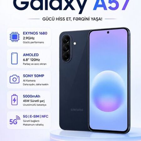 Samsung Galaxy A57 5G Awesome Navy 128GB/8GB – Bakı – ucuztap.az