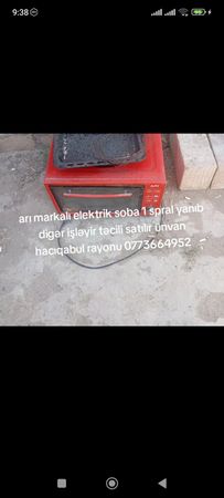 Arı elektrik markalı minik soba – Hacıqabul – ucuztap.az