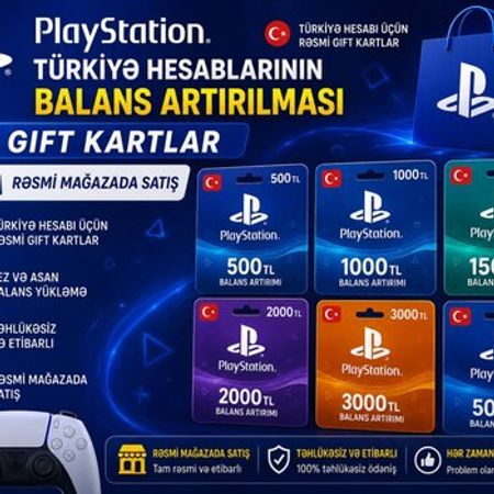 PS store TÜRKİYƏ gift kartları – Oyunlar, pultlar və proqramlar – ucuztap.az