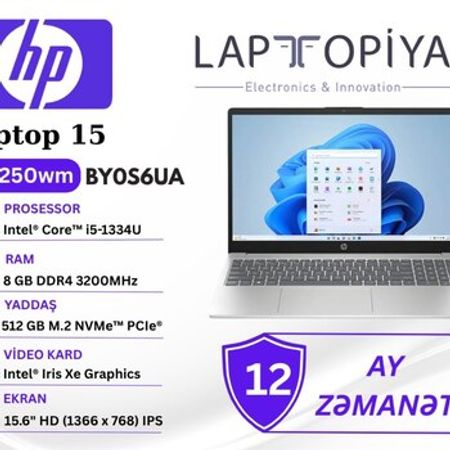 HP Laptop 15-fd0250wm BY0S6UA – Bakı – ucuztap.az
