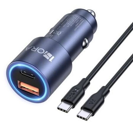 1HORA Fast Charger Auto Charger 38W GAR241 Grey – Bakı – ucuztap.az
